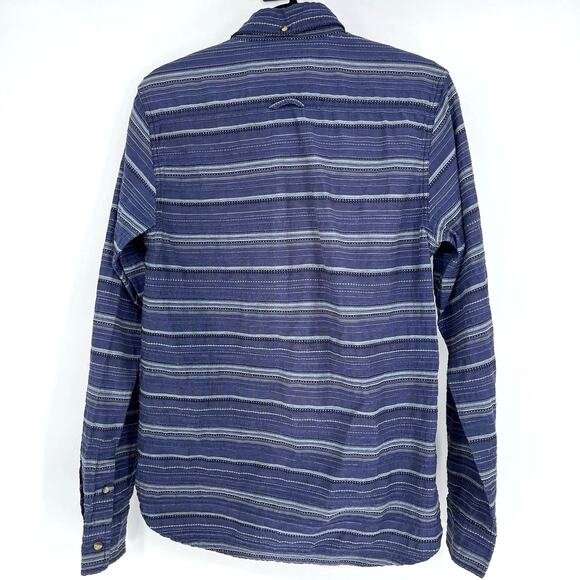 Penfield McKay Blue Vertical Stripe Shirt Size Small - Picture 3 of 9